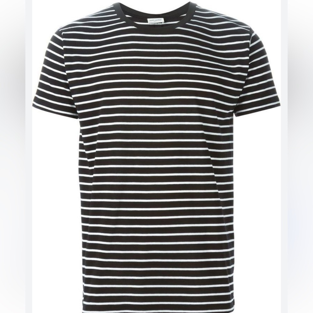 Saint Laurent Monochrome Striped Tee